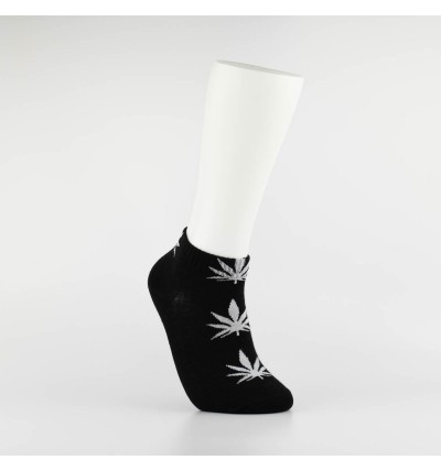 Kojinės vyrams itin trumpos "Weed" (juoda/pilka)